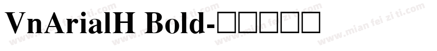 VnArialH Bold字体转换